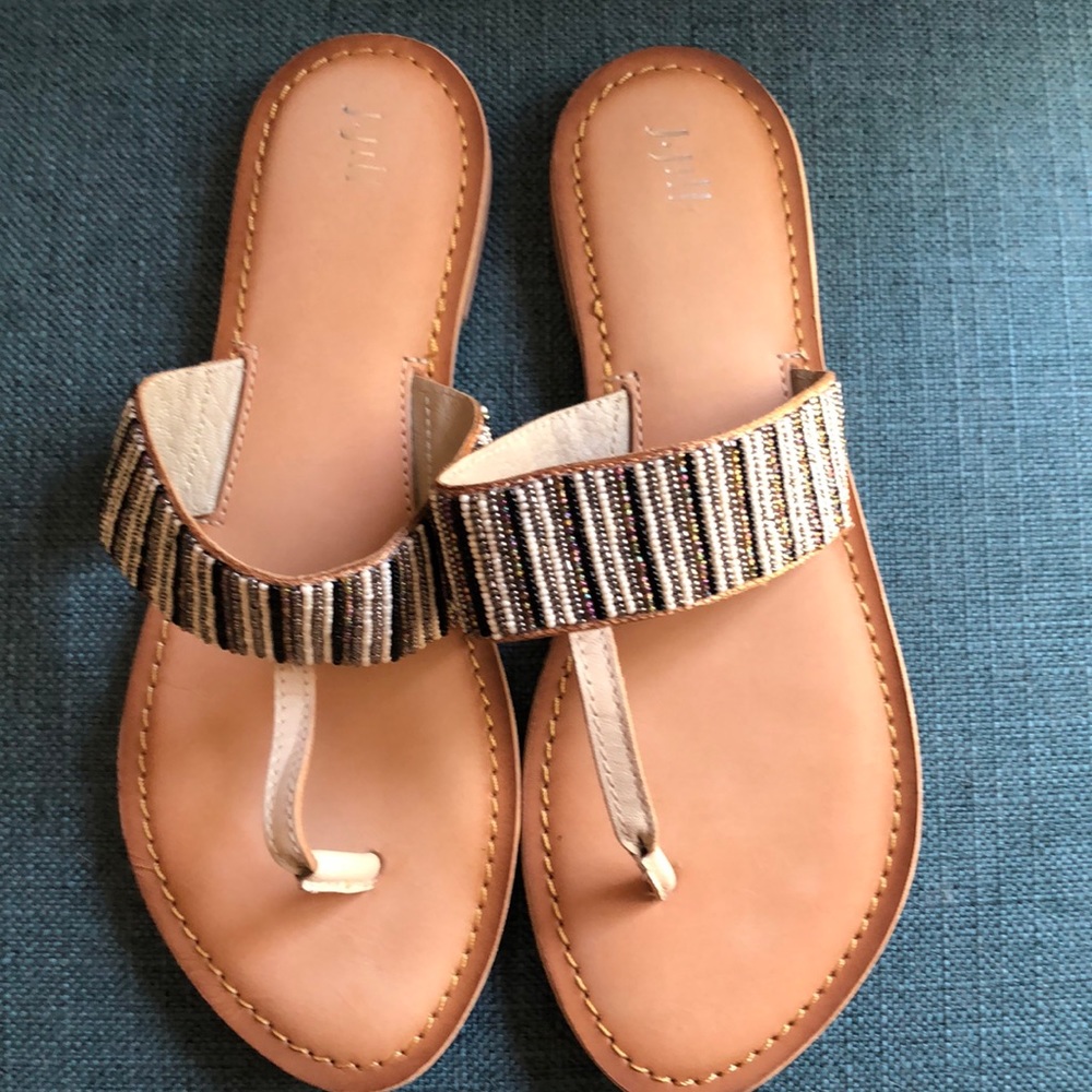 J Jill leather sandals.